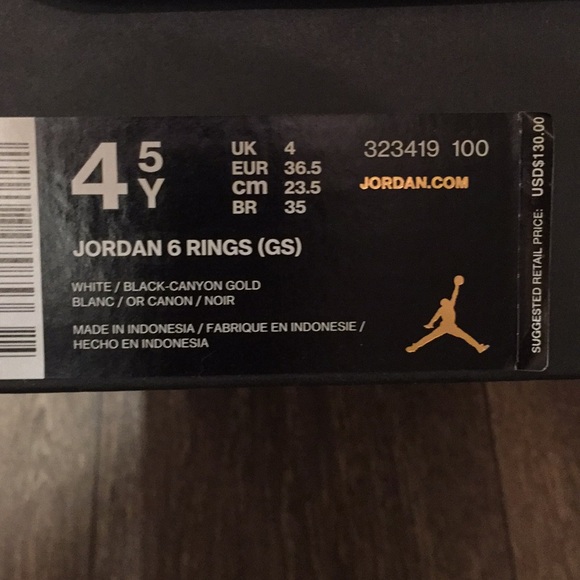 Jordan 6 Rings (GS) - Picture 4 of 4